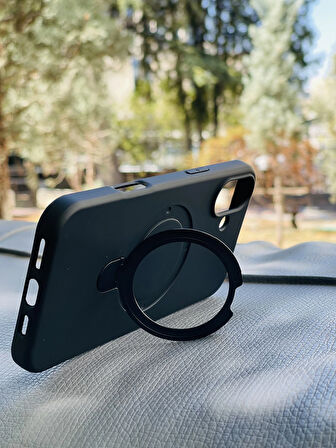 Apple iPhone 16 Plus Kılıf Regal Mgsafe İçi Kadife Soft Standlı Silikon Kapak