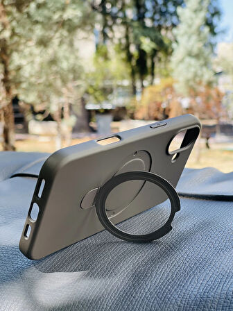 Apple iPhone 16 Plus Kılıf Regal Mgsafe İçi Kadife Soft Standlı Silikon Kapak