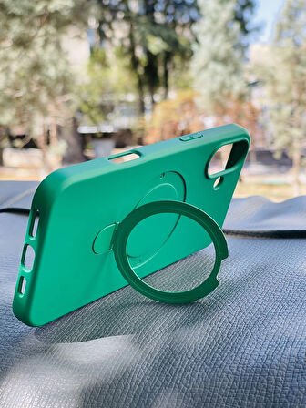 Apple iPhone 16 Plus Kılıf Regal Mgsafe İçi Kadife Soft Standlı Silikon Kapak