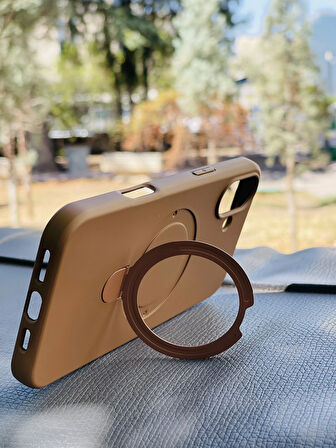 Apple iPhone 16 Plus Kılıf Regal Mgsafe İçi Kadife Soft Standlı Silikon Kapak