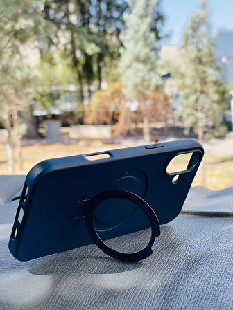 Apple iPhone 16 Plus Kılıf Regal Mgsafe İçi Kadife Soft Standlı Silikon Kapak