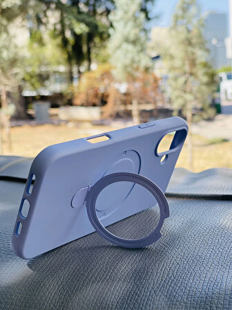 Apple iPhone 16 Plus Kılıf Regal Mgsafe İçi Kadife Soft Standlı Silikon Kapak