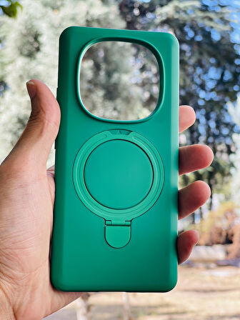 Xiaomi Redmi Note 14 Pro 5G Kılıf Regal Mgsafe İçi Kadife Soft Standlı Silikon Kapak