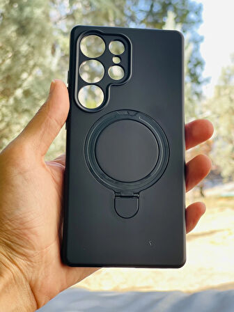 Samsung Galaxy S25 Ultra Kılıf Regal Mgsafe İçi Kadife Soft Standlı Silikon Kapak