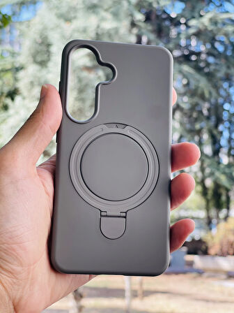 Samsung Galaxy S25 Kılıf Regal Mgsafe İçi Kadife Soft Standlı Silikon Kapak