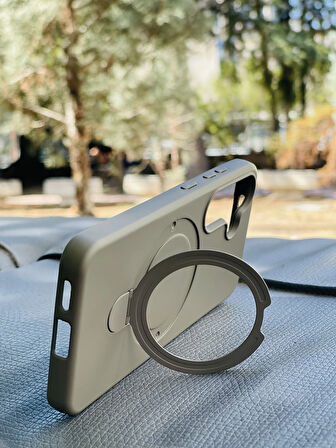 Samsung Galaxy S25 Kılıf Regal Mgsafe İçi Kadife Soft Standlı Silikon Kapak