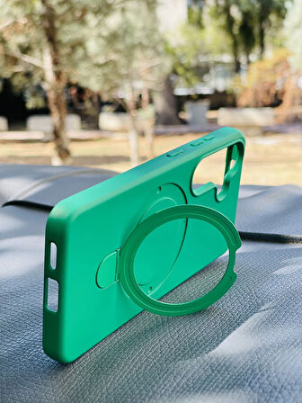 Samsung Galaxy S25 Kılıf Regal Mgsafe İçi Kadife Soft Standlı Silikon Kapak