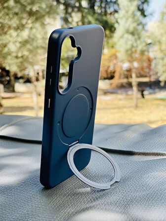 Samsung Galaxy S25 Kılıf Regal Mgsafe İçi Kadife Soft Standlı Silikon Kapak