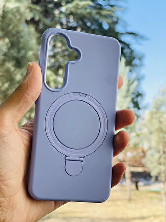 Samsung Galaxy S25 Kılıf Regal Mgsafe İçi Kadife Soft Standlı Silikon Kapak