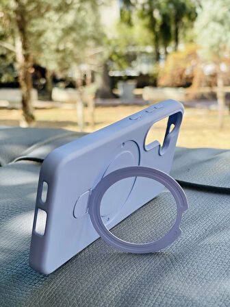 Samsung Galaxy S25 Kılıf Regal Mgsafe İçi Kadife Soft Standlı Silikon Kapak