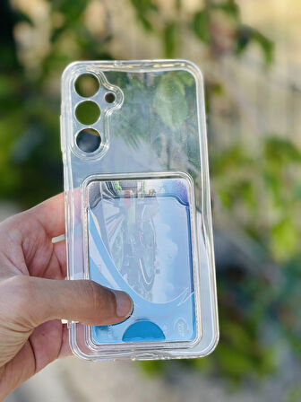 Samsung Galaxy S24 Plus Kılıf Kartlıklı Lüx Şeffaf Silikon Kapak