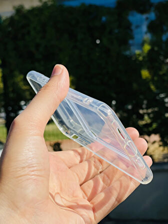 Samsung Galaxy M15 Kılıf Kartlıklı Lüx Şeffaf Silikon Kapak