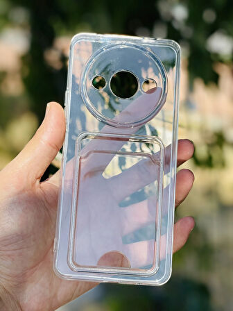 Xiaomi Redmi A3 4G Kılıf Kartlıklı Lüx Şeffaf Silikon Kapak