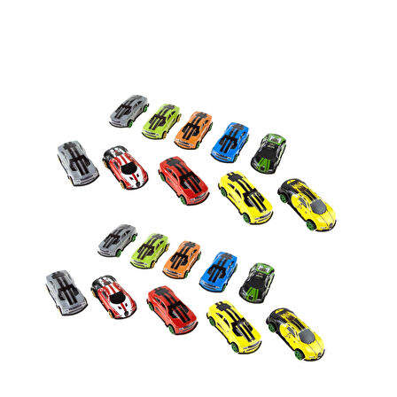 1:70 Ölçek Metal Arabalar Model 20'lu Set 7 Cm