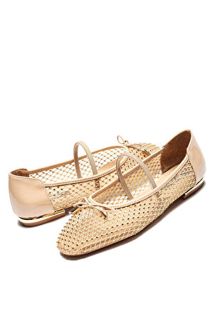 Kadın Boncuklu - Fileli Kemerli Babet Ayakkabı 1700