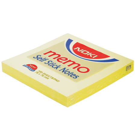 Noki Memo Yapışkanlı Not Kağıdı Sarı 76x76 mm 100 Adet