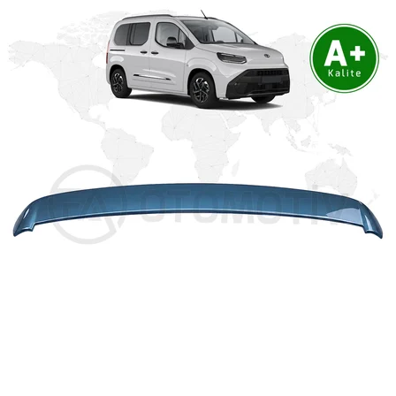 Toyota Proace City Bagaj Üstü Spoiler Turkuaz Mavi (KJW) Boyalı 2024 Model ve Sonrası