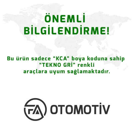 Peugeot Rifter Bagaj Üstü Spoiler Tekno Gri (KCA) Boyalı 2019 Model ve Sonrası