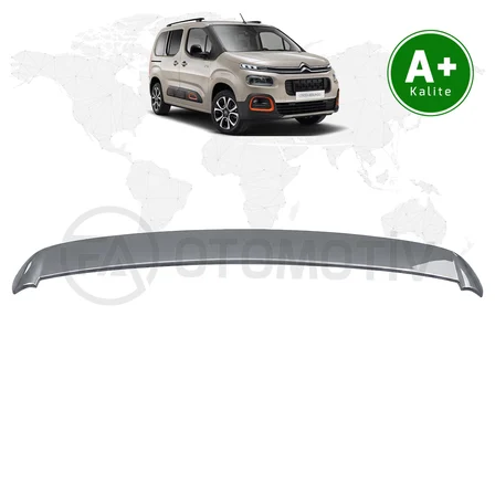 Citroen Berlingo Bagaj Üstü Spoiler Tekno Gri (KCA) Boyalı 2019 Model ve Sonrası