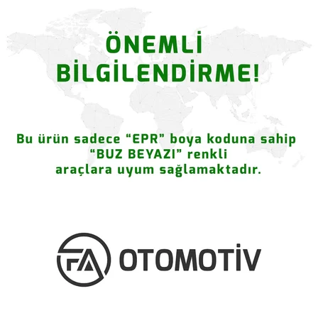 Opel Combo Bagaj Üstü Spoiler Buz Beyazı (EPR) Boyalı 2019 Model ve Sonrası