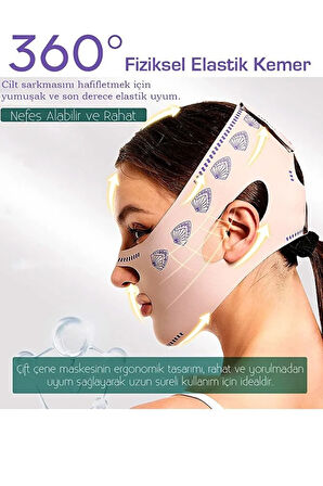 Fit Yüz, Çene, Boyun Şekillendirme Toparlayıcı Sıkılaştırıcı Band Gündüz ve Gece Kullanım