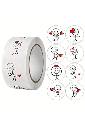 Kibrit Adam Kalpli Sticker 2.5cm 50 Adet