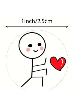 Kibrit Adam Kalpli Sticker 2.5cm 50 Adet