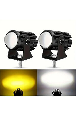 Motosiklet Led Işık Seti Kedi Gözü Beyaz ve Sarı Renk