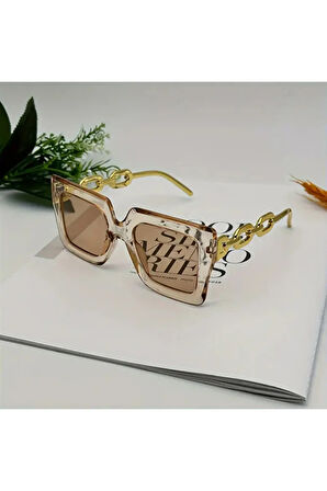 Onomo Kadın Büyük Boy Kare Moda Gözlüğü Kahverengi Renk