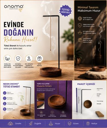 Life Tütsü Standı, Ahşap Tütsülük Tutucu, Meditasyon