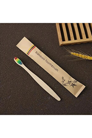 Bambu Diş Fırçası, Yumuşak Kıl, Karışık Renkler 1 Adet