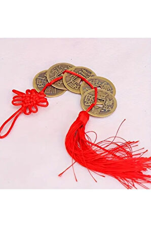 Feng Shui Şans Parası 5'li Askılı 27cm Boy