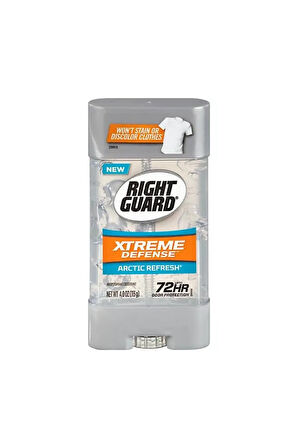 Right Guard Xtreme Defense Arctic Refresh Antiperspirant (Kavun Kokusu) Gel Deodorant 4.0oz 113gr