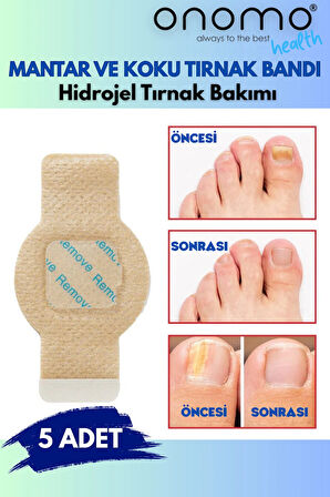 Onomo Health Tırnak Mantari Bandı, Hidrojel Tırnak Bakımı 5 Adet