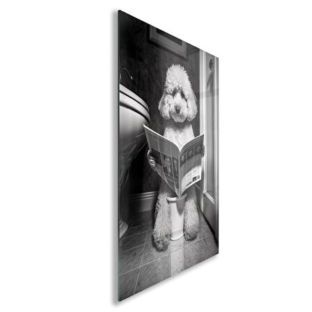 Hayvan Cam Tablo - Sevimli Dostlar Lavaboda - Dikey Motif 08-190