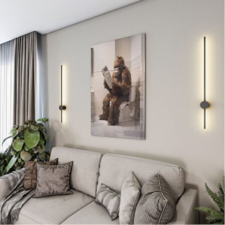 Hayvan Cam Tablo - Sevimli Dostlar Lavaboda - Dikey Motif 08-227