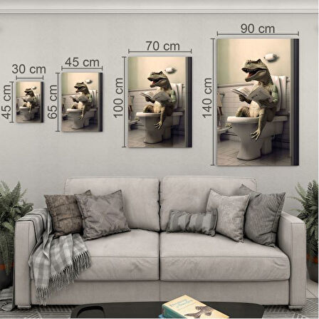 Hayvan Cam Tablo - Sevimli Dostlar Lavaboda - Dikey Motif 08-242
