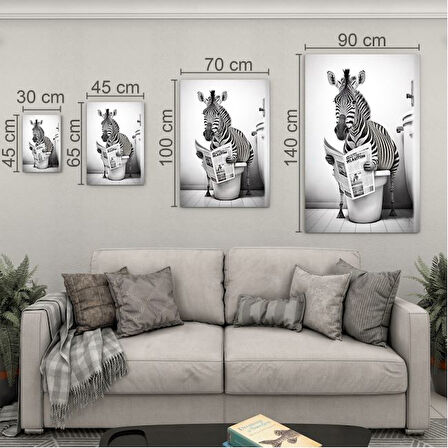 Hayvan Cam Tablo - Sevimli Dostlar Lavaboda - Dikey Motif 08-289