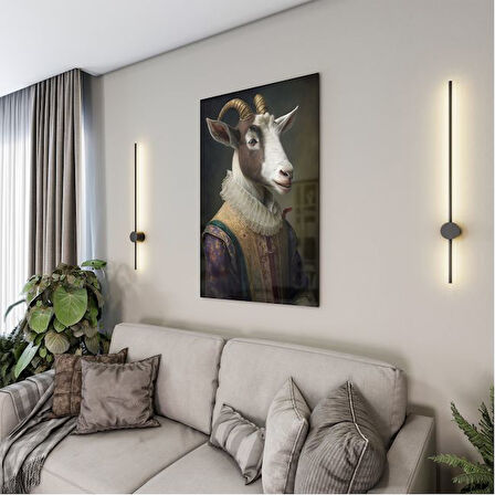 Hayvan Cam Tablo - Aristokrat Sevimli Dostlar - Dikey Motif 13-013