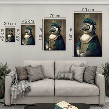Hayvan Cam Tablo - Aristokrat Sevimli Dostlar - Dikey Motif 13-026