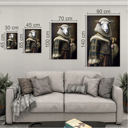 Hayvan Cam Tablo - Aristokrat Sevimli Dostlar - Dikey Motif 13-028
