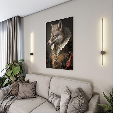 Hayvan Cam Tablo - Aristokrat Sevimli Dostlar - Dikey Motif 13-032