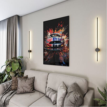 Araçlar Cam Tablo - Karışık - Dikey Motif 01-025