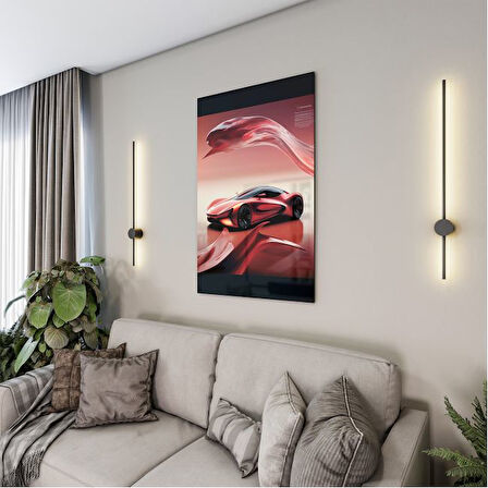 Araçlar Cam Tablo - Karışık - Dikey Motif 01-030