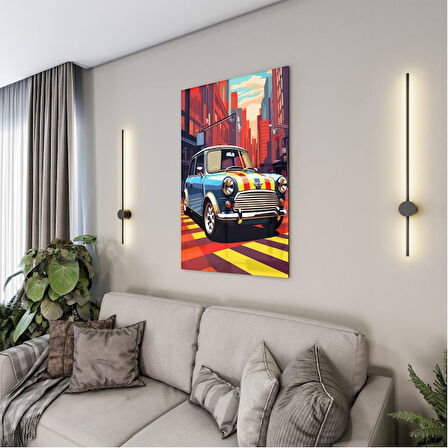 Araçlar Cam Tablo - Karışık - Dikey Motif 01-048