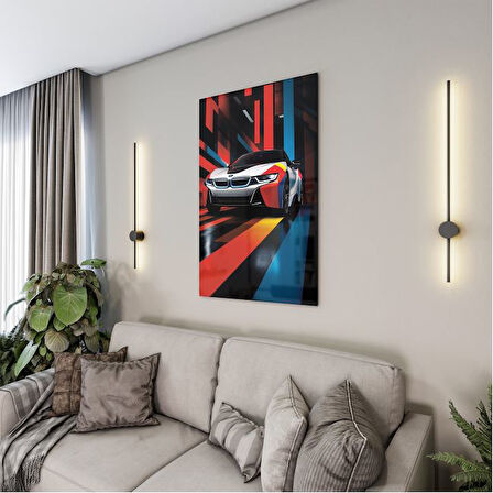 Araçlar Cam Tablo - Karışık - Dikey Motif 01-052