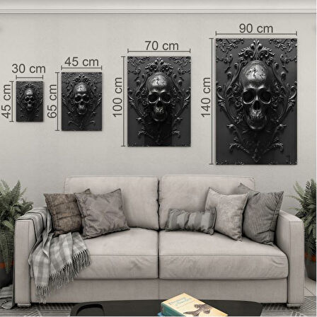 Fantastik ve Korku Cam Tablo - Karışık - Dikey Motif 01-005