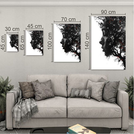 Fantastik ve Korku Cam Tablo - Karışık - Dikey Motif 01-008
