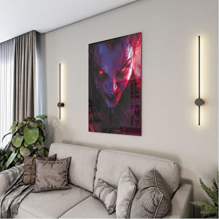 Fantastik ve Korku Cam Tablo - Karışık - Dikey Motif 01-009