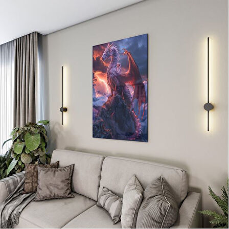 Fantastik ve Korku Cam Tablo - Karışık - Dikey Motif 01-044